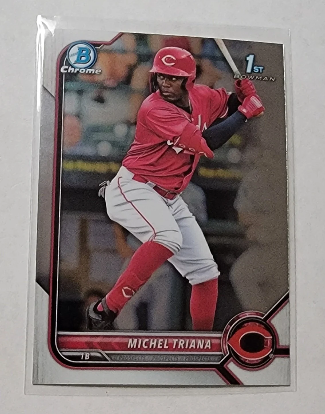 2022 Bowman Chrome Michel Triana Mega Box 1st on Bowman Baseball Card AVM1_1a