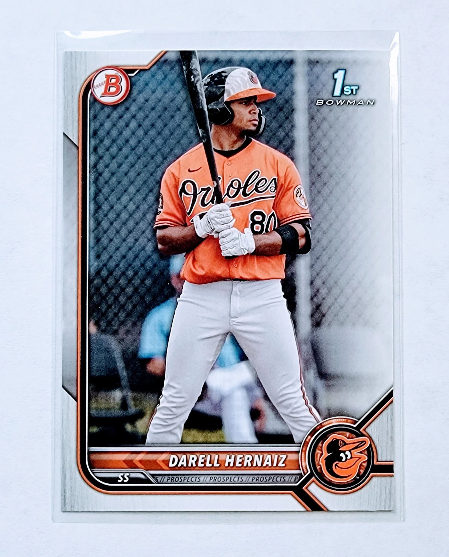 2022 Bowman Darell Hernaiz 1st on Bowman Baseball Card AVM1