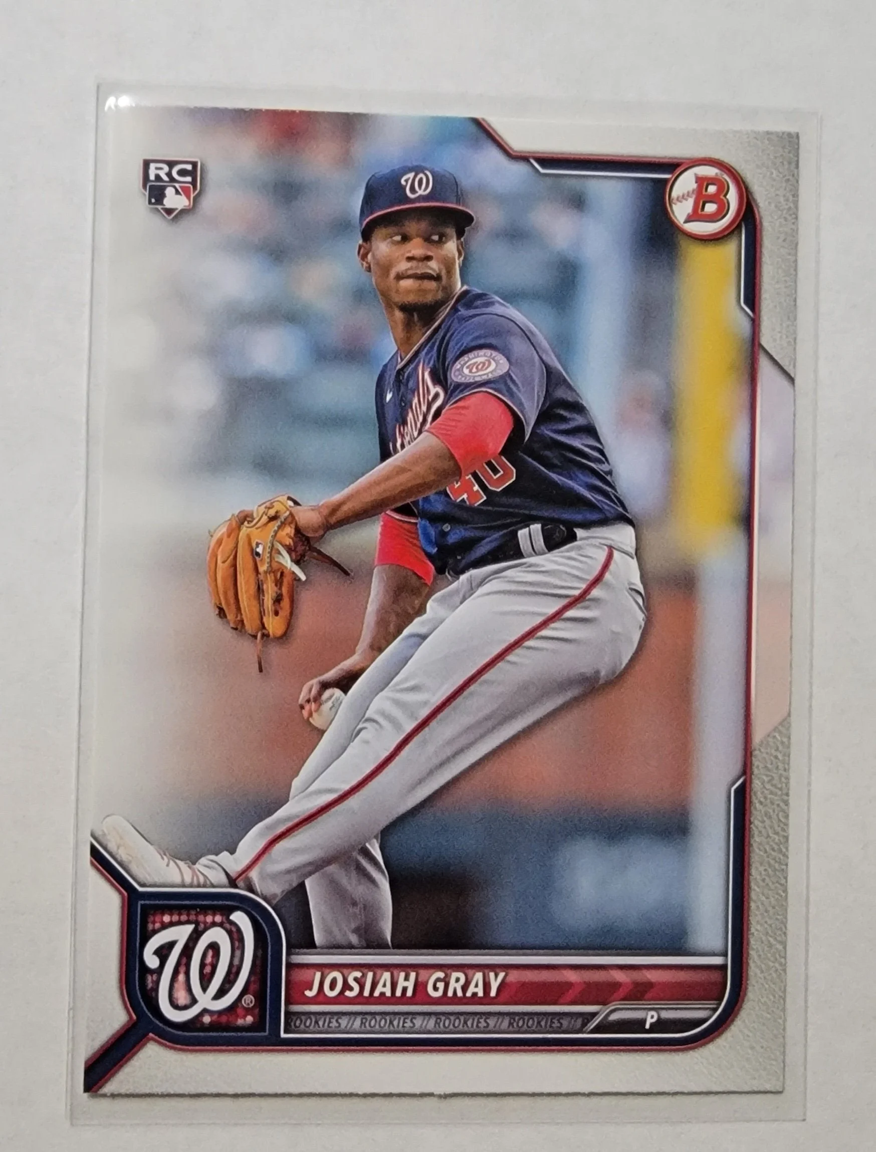 2022 Bowman Josiah Gray Mega Box Paper Rookie Baseball Card AVM1