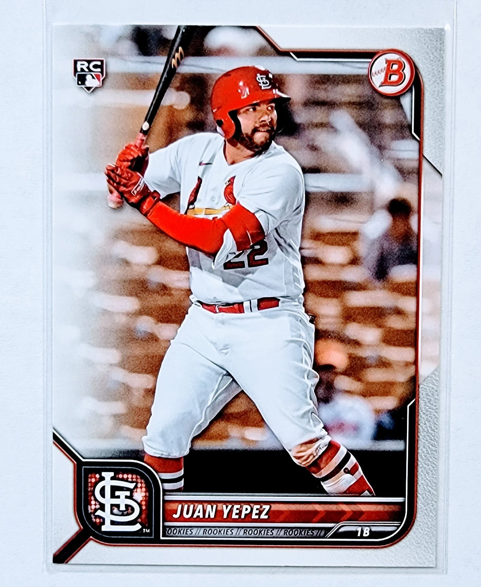 2022 Bowman Juan Yepez Rookie Baseball Card AVM1