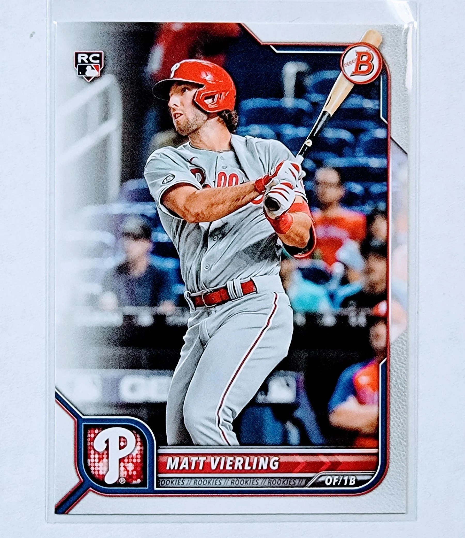 2022 Bowman Matt Vierling Rookie Baseball Card AVM1
