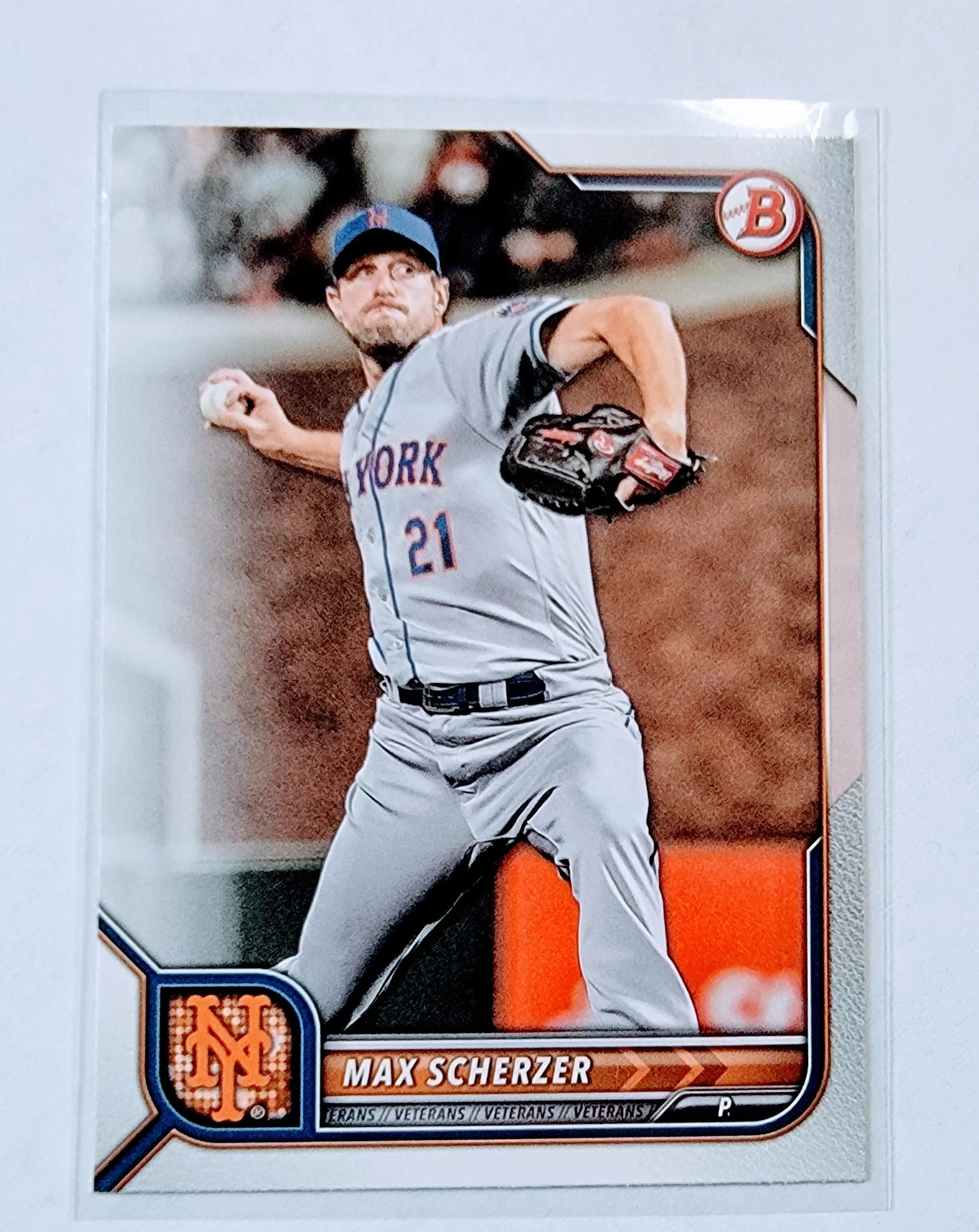 2022 Bowman Max Scherzer Baseball Trading Card AVM1