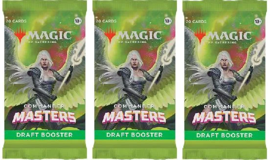 3 Packs Magic: the Gathering Draft Booster Pack Lot MTG Commander Masters