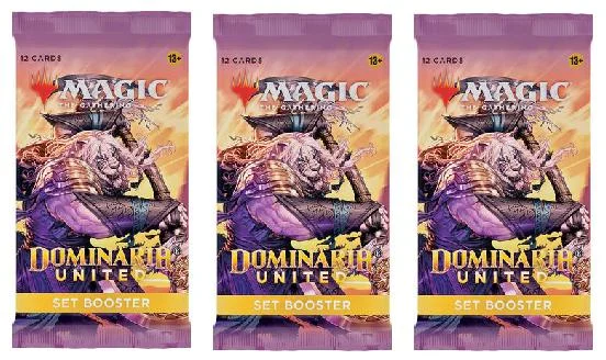 3 Packs Magic: the Gathering Set Booster Pack Lot MTG Dominaria United