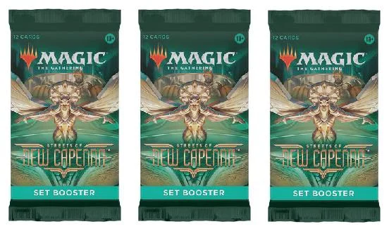 3 Packs Magic: the Gathering Set Booster Pack Lot MTG Streets of New Capenna