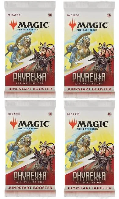 4 Packs Magic: the Gathering Jumpstart Booster Pack Lot MTG Phyrexia all will be one
