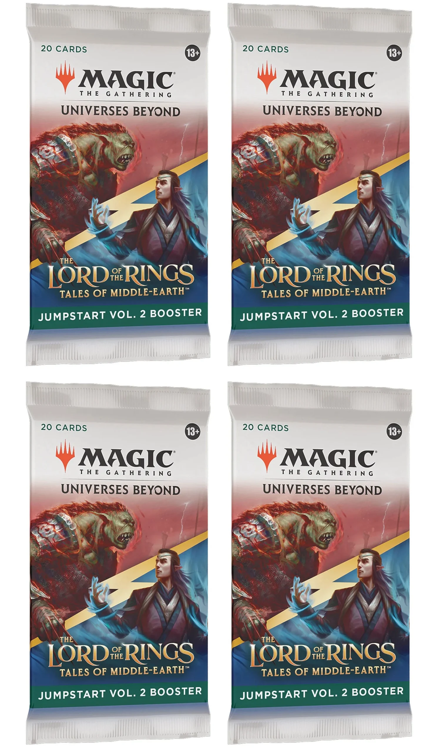 4 Packs MTG Jumpstart Booster Pack Lot MTG Lord of the Rings Tales of the Middle-Earth V2