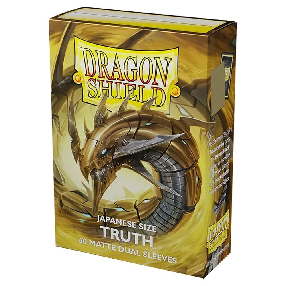 5 Packs Dragon Shield Dual Matte Mini Japanese Truth Gold 60 ct Card Sleeves Value Bundle!