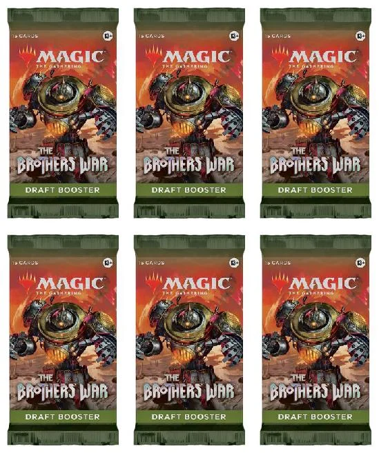 6 Packs Magic: the Gathering Draft Booster Pack Lot MTG The Brothers War