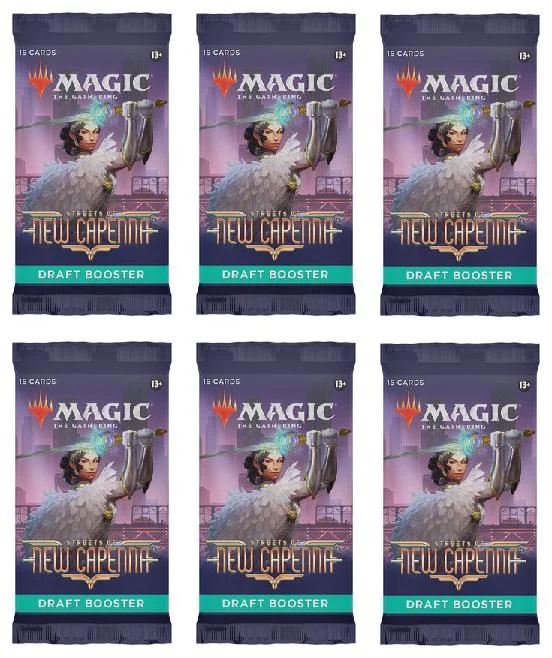 6 Packs Magic: the Gathering Draft Booster Pack Lot MTG Streets of New Capenna