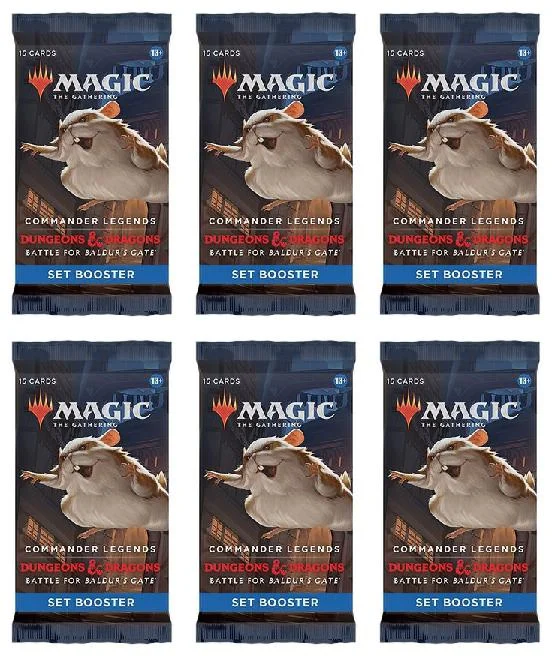 6 Packs Magic: the Gathering Set Booster Pack Lot MTG Battle for Baldurs Gate