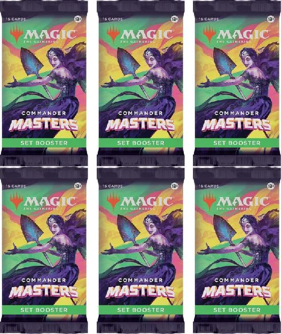 6 Packs Magic: the Gathering Set Booster Pack Lot MTG Commander Masters