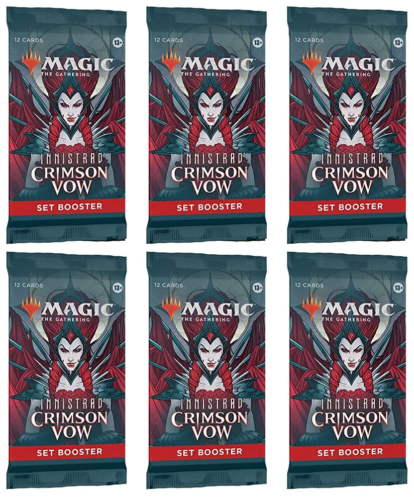 6 Packs Magic: The Gathering Set Booster Pack Lot MTG Innistrad Crimson Vow