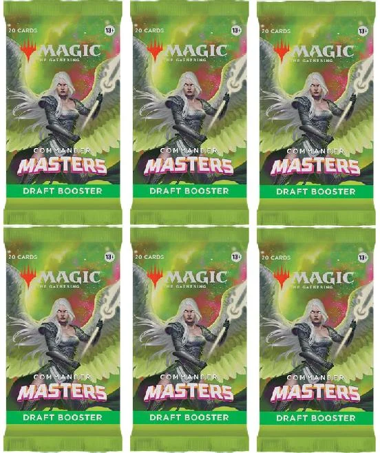 6 Packs MTG Draft Booster Pack Lot MTG Commander Masters
