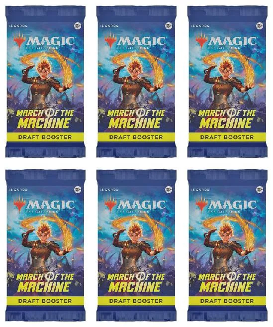 6 Packs MTG Draft Booster Pack Lot MTG March of the Machine