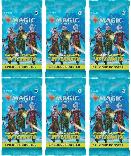 6 Packs MTG Epilogue Booster Pack Lot MTG March of the Machine The Aftermath
