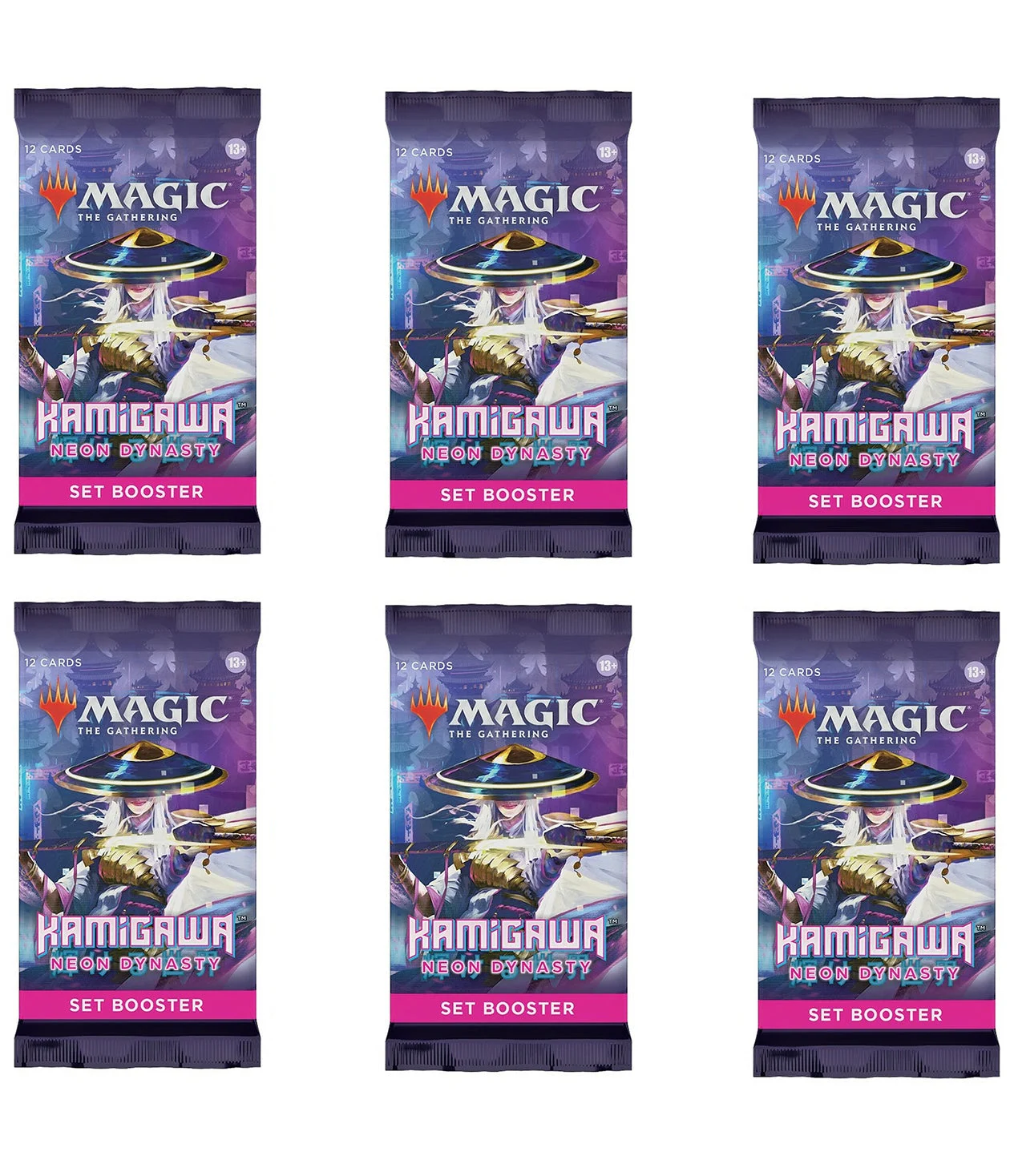 6 Packs MTG Set Booster Pack Lot MTG Kamigawa Neon Dynasty