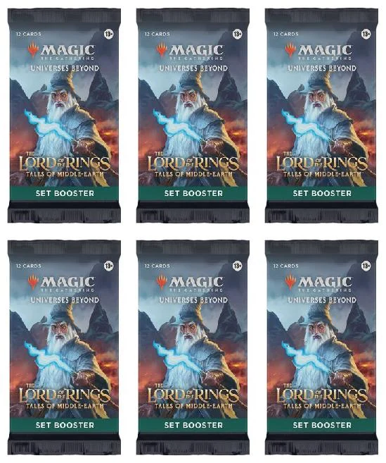 6 Packs MTG Set Booster Pack Lot MTG Lord of the Rings Tales of the Middle-Earth