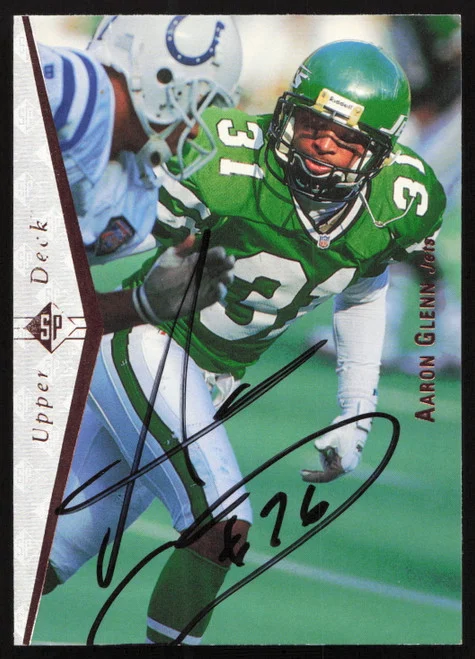 Aaron Glenn Autographed 1995 Upper Deck SP Card #182 New York Jets SKU #260761