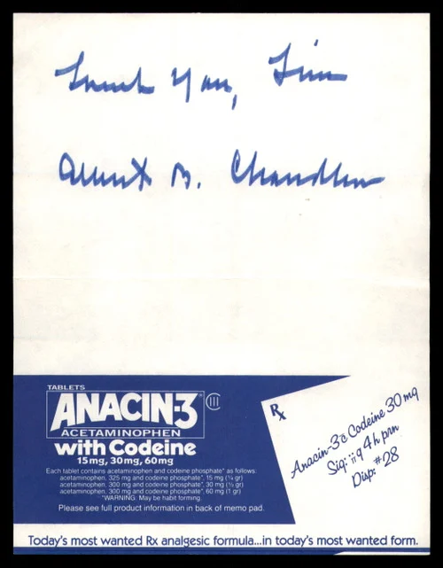 AB A.B. Happy Chandler Autographed Cut Signatures (4 Count Lot) Commissioner SKU #248661