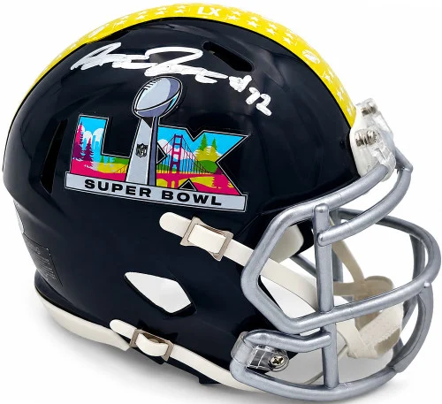 Abraham Abe Lucas Autographed Seattle Seahawks Black Super Bowl LX Logo Speed Mini Helmet MCS Holo Stock #263037