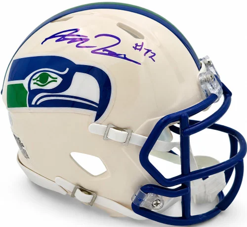 Abraham Abe Lucas Autographed Seattle Seahawks Cream Retro Speed Mini Helmet MCS Holo Stock #263039