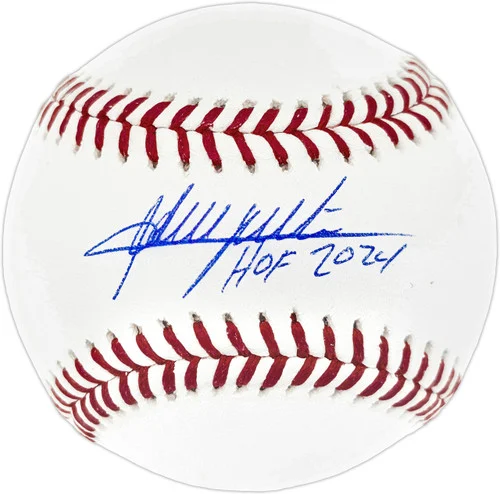 Adrian Beltre Autographed Official MLB Baseball Texas Rangers "HOF 2024" Beckett BAS Witness Stock #239818
