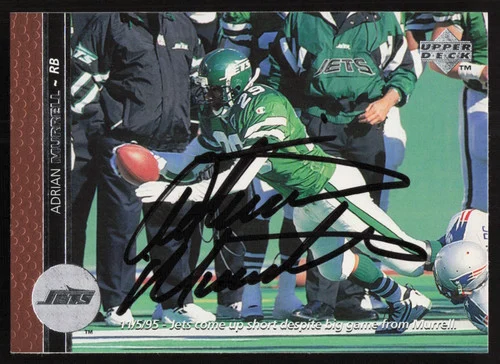 Adrian Murrell Autographed 1996 Upper Deck Card #81 New York Jets SKU #260364