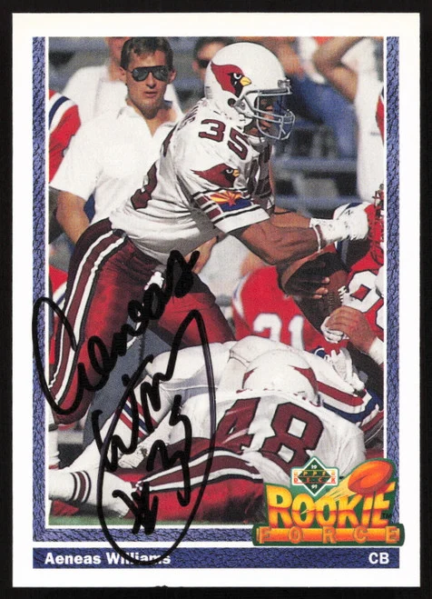 Aeneas Williams Autographed 1991 Upper Deck Rookie Card #630 Arizona Cardinals SKU #259481