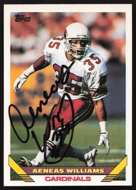 Aeneas Williams Autographed 1993 Topps Card #67 Arizona Cardinals SKU #259359