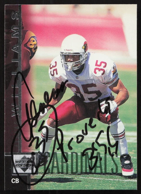 Aeneas Williams Autographed 1997 Upper Deck Card #99 Arizona Cardinals SKU #260435