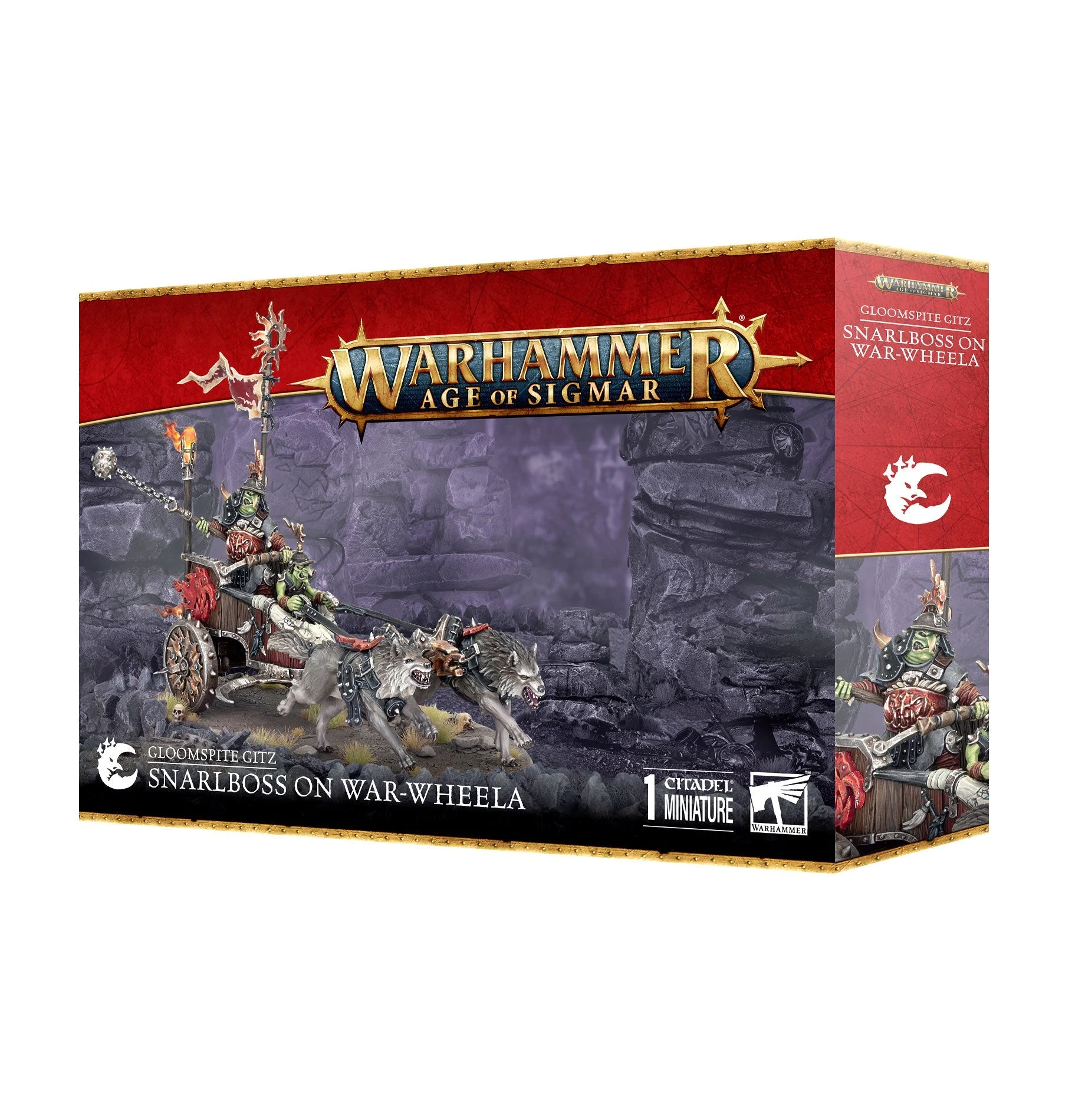 Age of Sigmar Gloomspite Gitz Snarlboss on War-Wheela