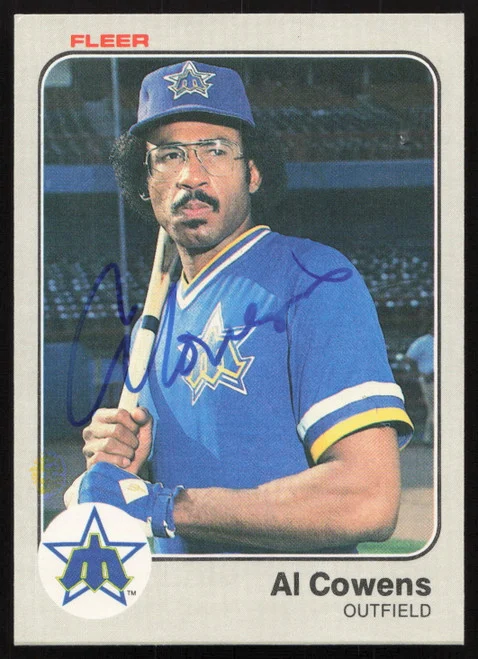 Al Cowens Autographed 1983 Fleer Card #477 Seattle Mariners SKU #264592