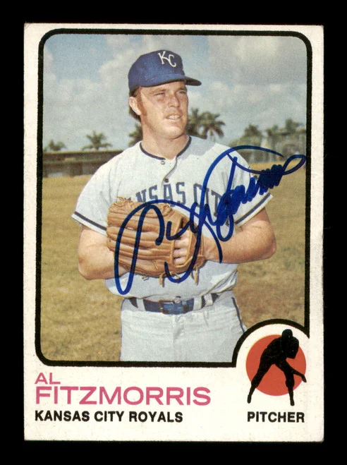 Al Fitzmorris Autographed 1973 Topps Card #643 Kansas City Royals SKU #204323