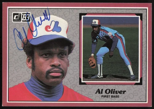Al Oliver Autographed 1983 Donruss Action All Stars Card #6 Montreal Expos SKU #264338