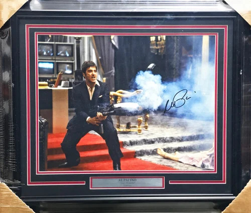 Al Pacino Autographed Framed 16x20 Photo Scarface Beckett BAS QR #BN16671