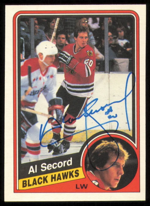Al Secord Autographed 1984-85 O-Pee-Chee Card #46 Chicago Blackhawks SKU #254946