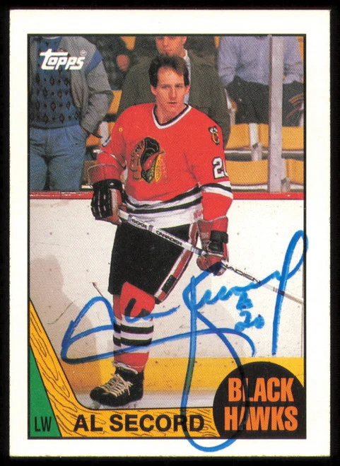 Al Secord Autographed 1987-88 Topps Card #111 Chicago Blackhawks SKU #255172