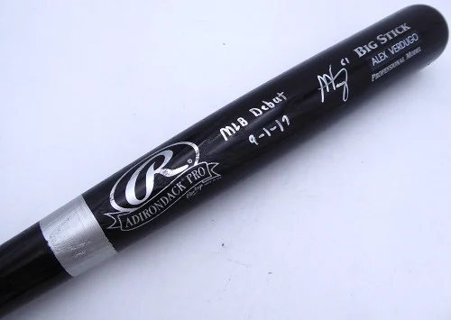 Alex Verdugo Autographed Rawlings Bat Boston Red Sox, New York Yankees "MLB Debut 9-1-17" Beckett BAS #L11596