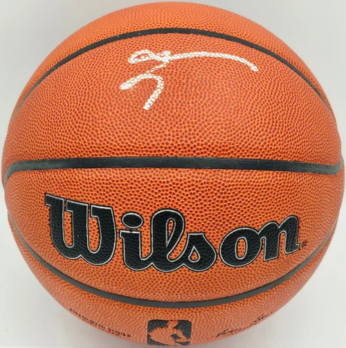 Allen Iverson Autographed Authentic Series Indoor/Outdoor Basketball Philadelphia 76ers Beckett BAS Witness Stock #253645