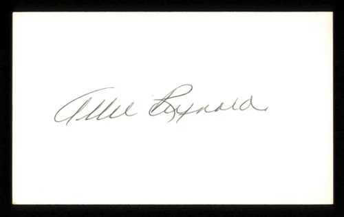 Allie Reynolds Autographed 3x5 Index Card New York Yankees SKU #222507