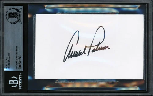 Arnold Palmer Autographed 3x5 Index Card Beckett BAS #18281343