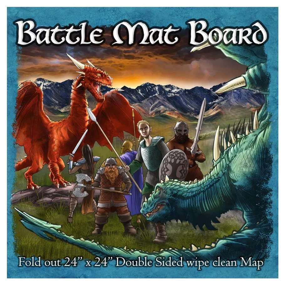 Battle Mat Board: Dungeon and Grassland