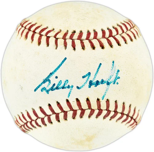 Billy Hoeft Autographed Official NL Baseball Chicago Cubs Beckett BAS QR #BU87211