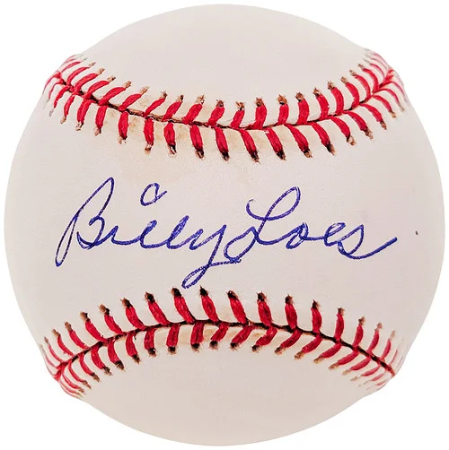 Billy Loes Autographed Official NL Baseball Brooklyn Dodgers Beckett BAS #F29447