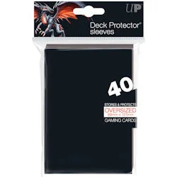 Black Oversized Deck Protectors (40ct)