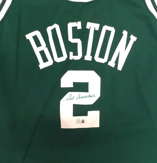 Boston Celtics Red Auerbach Autographed Green Jersey Beckett BAS QR #BS30065