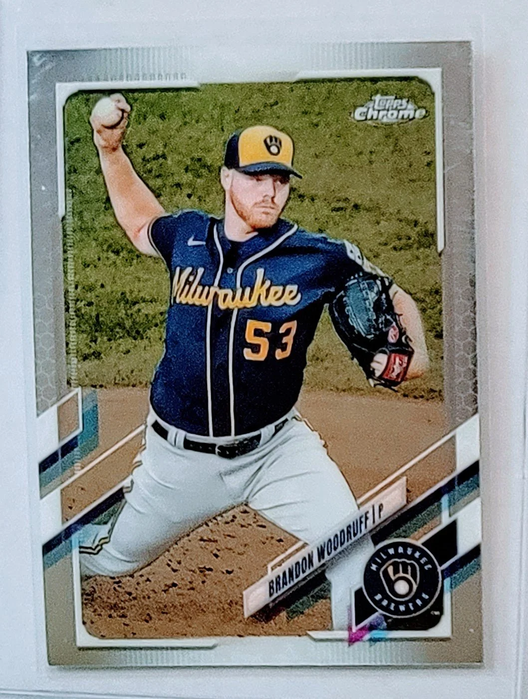 Brandon Woodruff 2021 Topps Chrome Baseball Trading Card TPTV