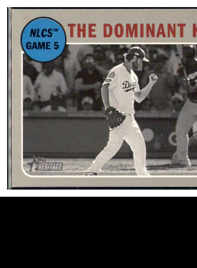 Clayton Kershaw’s Heroics: 2019 Topps Heritage Dodgers #197 "The Dominant Kersh!" Card TMH1C