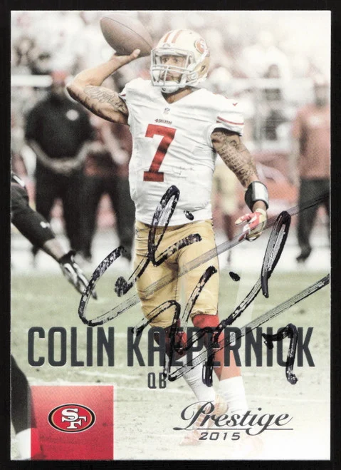Colin Kaepernick Autographed 2015 Panini Prestige Card #194 San Francisco 49ers SKU #265376